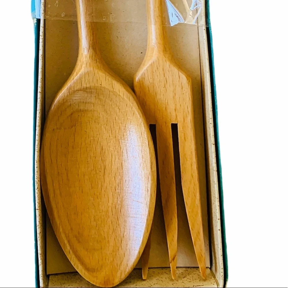 Kissing Don’t Last Cooking Do Porcelain Spoon and Fork Serving Set
